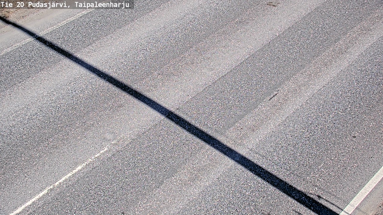 Weather Camera Image Road 20 Pudasjärvi, Taipaleenharju, Pudasjärvi, Pohjois-Pohjanmaa