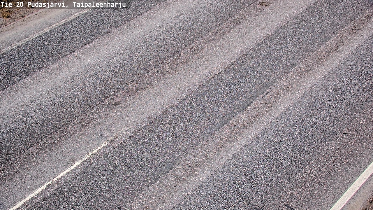 Weather Camera Image Road 20 Pudasjärvi, Taipaleenharju, Pudasjärvi, Pohjois-Pohjanmaa
