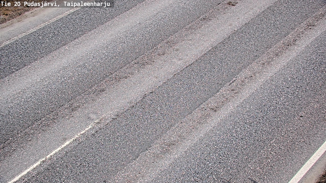 Weather Camera Image Väg 20 Pudasjärvi, Taipaleenharju, Pudasjärvi, Pohjois-Pohjanmaa
