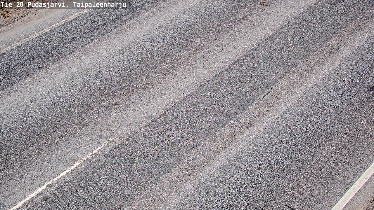 Weather Camera Image Road 20 Pudasjärvi, Taipaleenharju, Pudasjärvi, Pohjois-Pohjanmaa