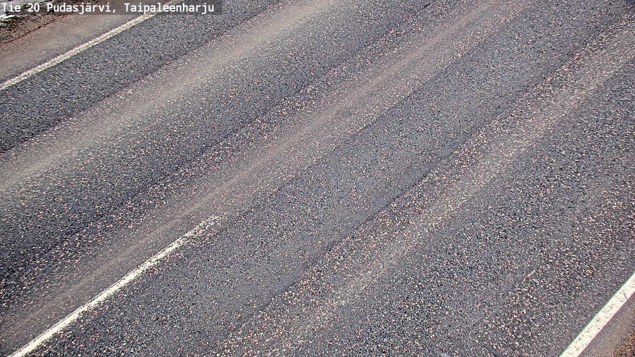 Weather Camera Image Road 20 Pudasjärvi, Taipaleenharju, Pudasjärvi, Pohjois-Pohjanmaa