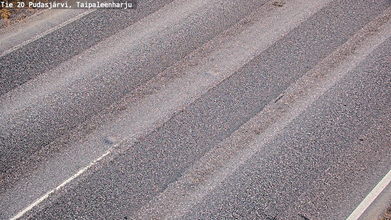 Weather Camera Image Road 20 Pudasjärvi, Taipaleenharju, Pudasjärvi, Pohjois-Pohjanmaa