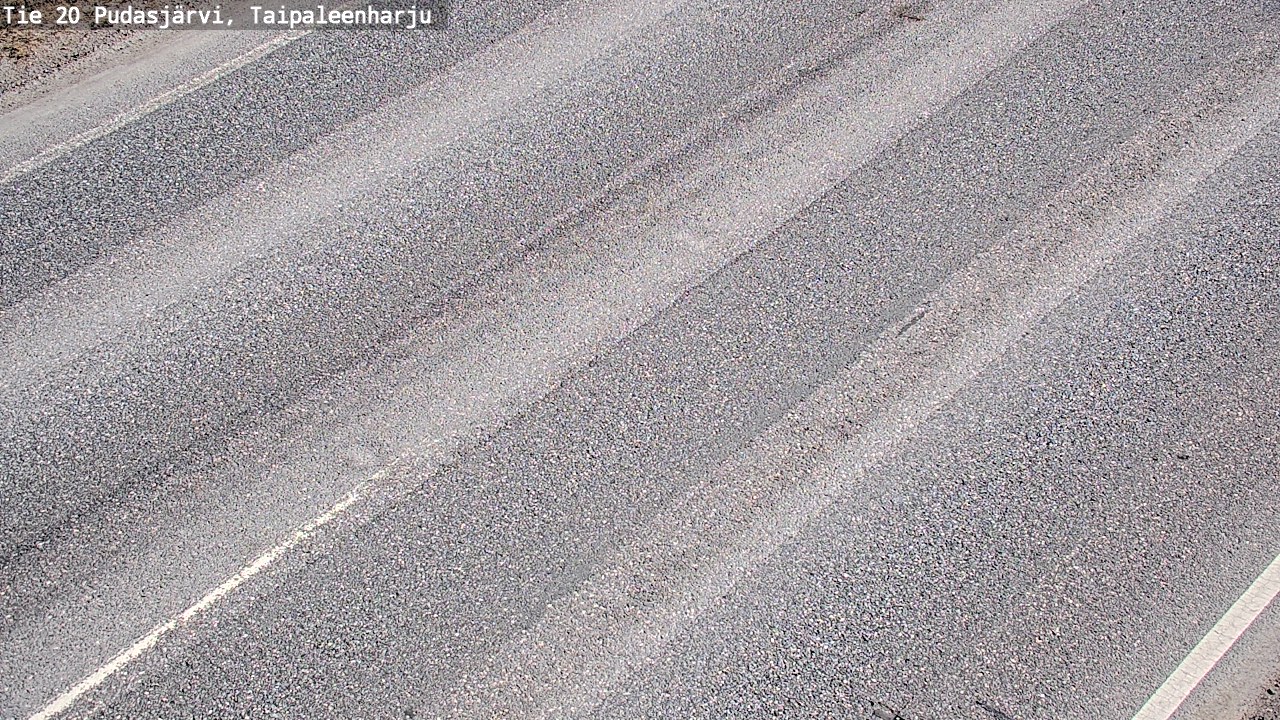 Weather Camera Image Road 20 Pudasjärvi, Taipaleenharju, Pudasjärvi, Pohjois-Pohjanmaa