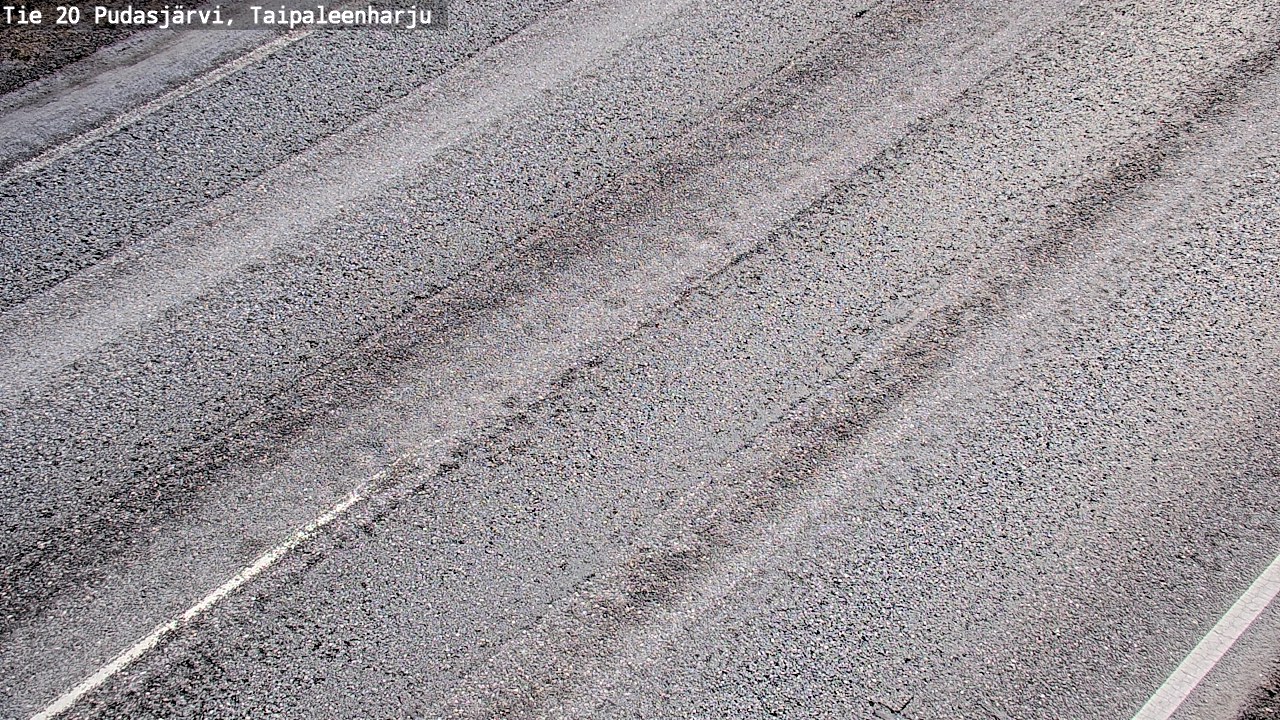 Weather Camera Image Road 20 Pudasjärvi, Taipaleenharju, Pudasjärvi, Pohjois-Pohjanmaa