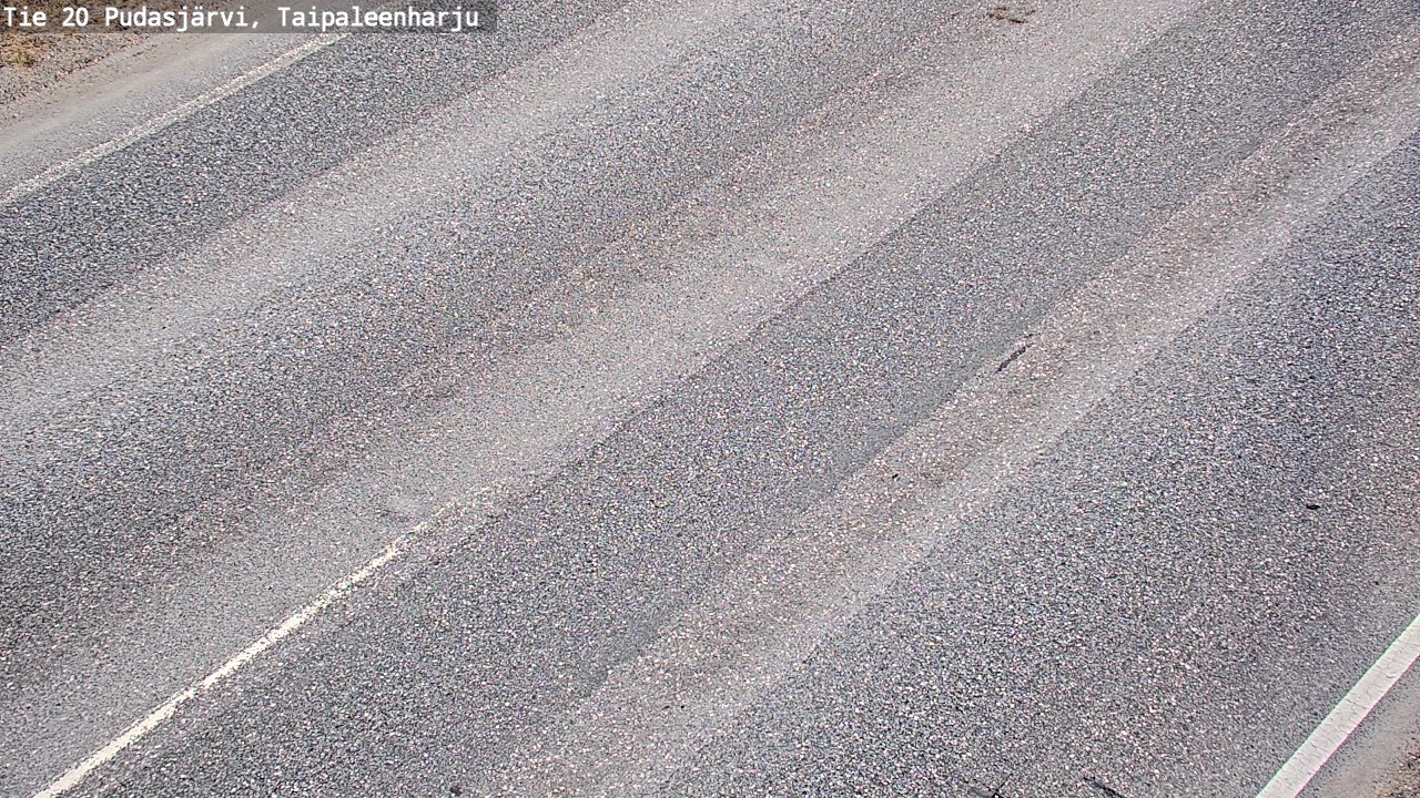 Weather Camera Image Road 20 Pudasjärvi, Taipaleenharju, Pudasjärvi, Pohjois-Pohjanmaa