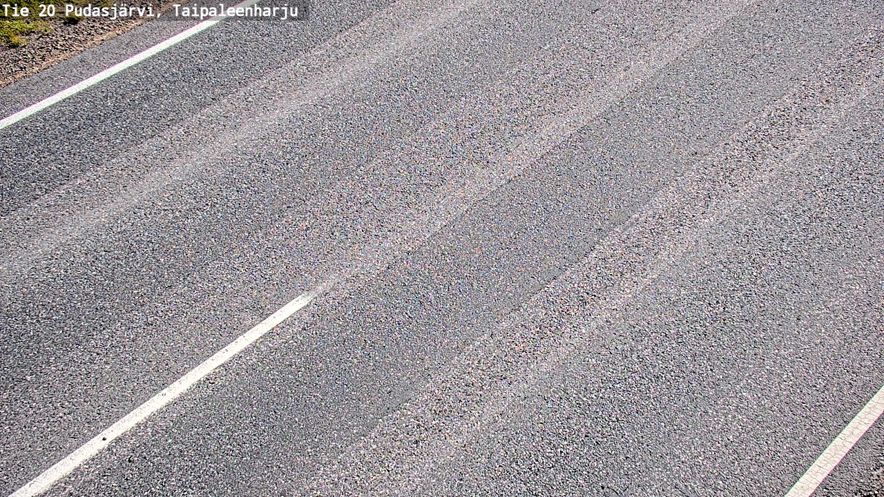 Weather Camera Image Road 20 Pudasjärvi, Taipaleenharju, Pudasjärvi, Pohjois-Pohjanmaa