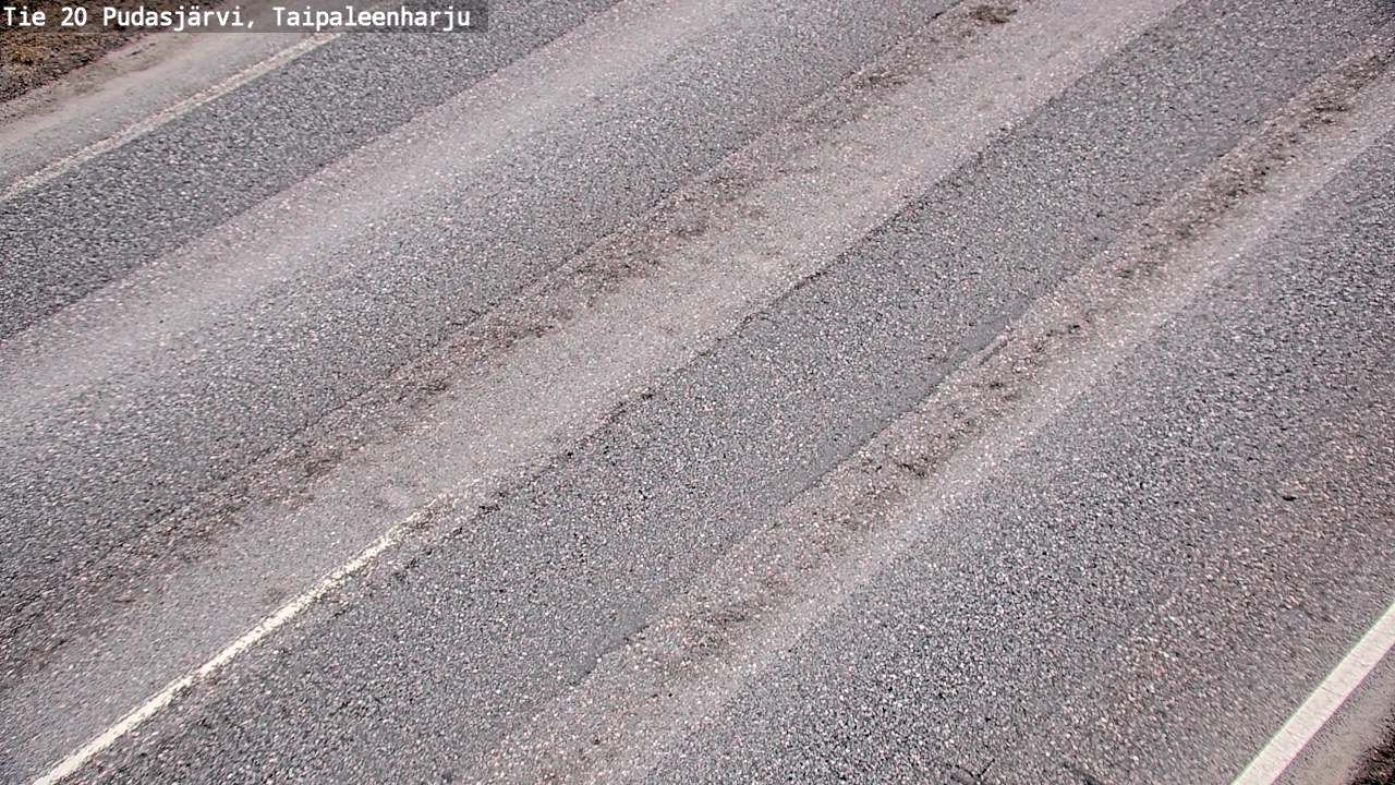 Weather Camera Image Väg 20 Pudasjärvi, Taipaleenharju, Pudasjärvi, Pohjois-Pohjanmaa