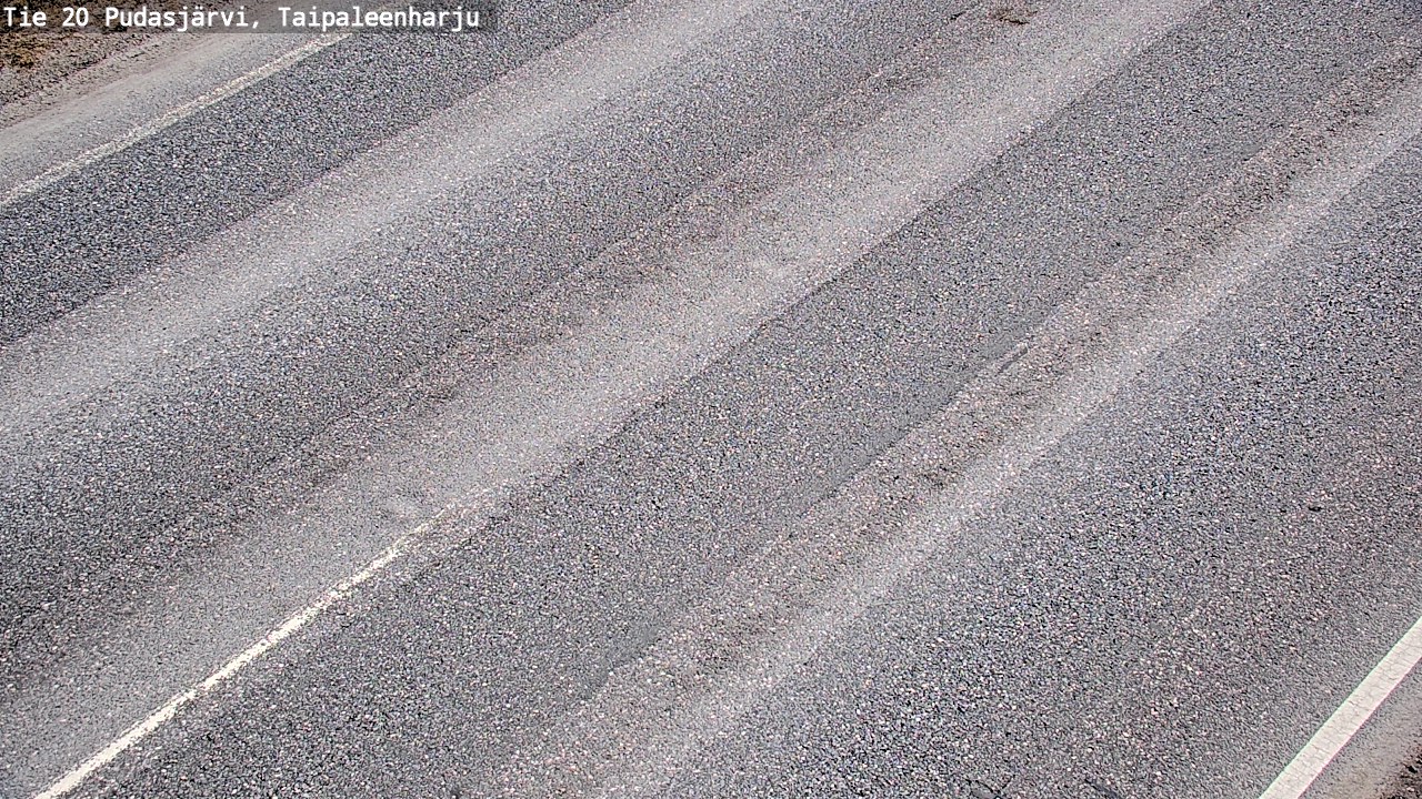 Weather Camera Image Road 20 Pudasjärvi, Taipaleenharju, Pudasjärvi, Pohjois-Pohjanmaa
