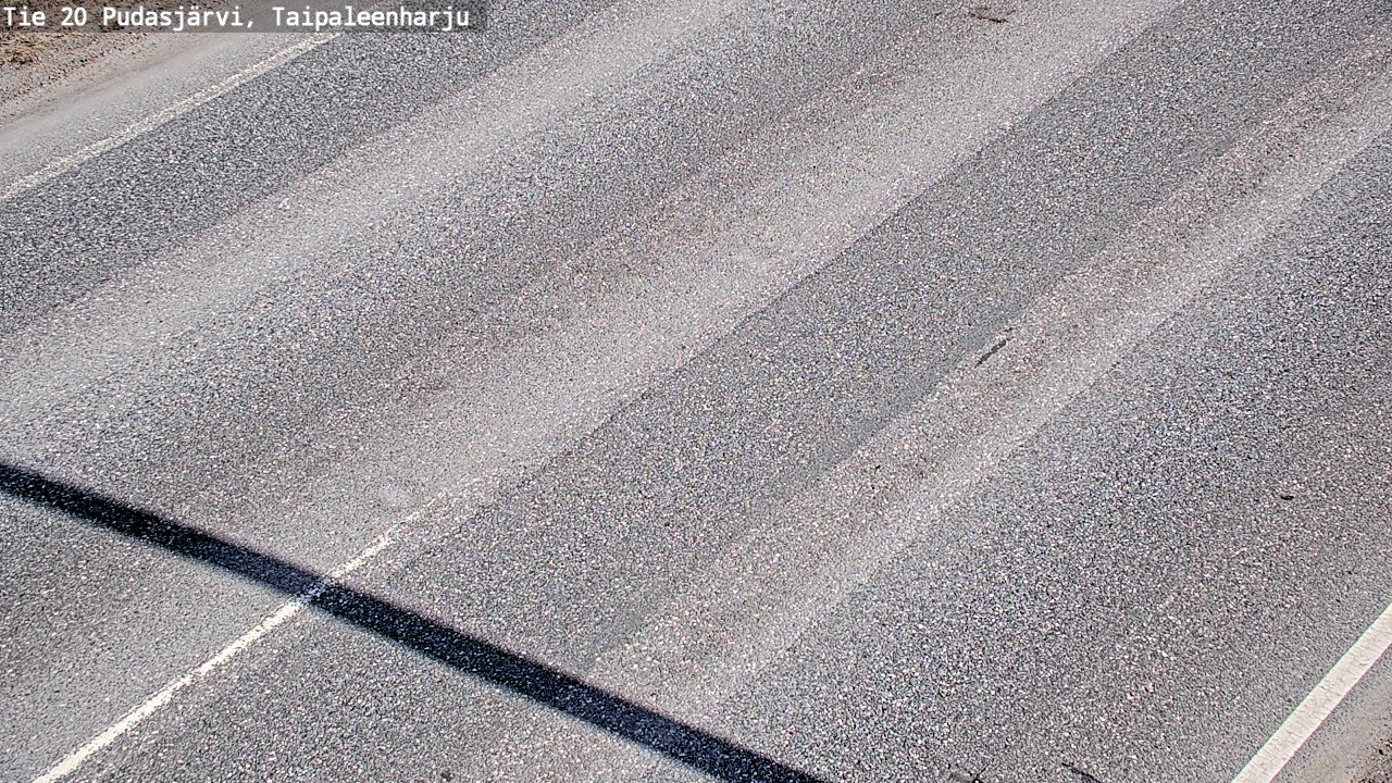 Weather Camera Image Road 20 Pudasjärvi, Taipaleenharju, Pudasjärvi, Pohjois-Pohjanmaa