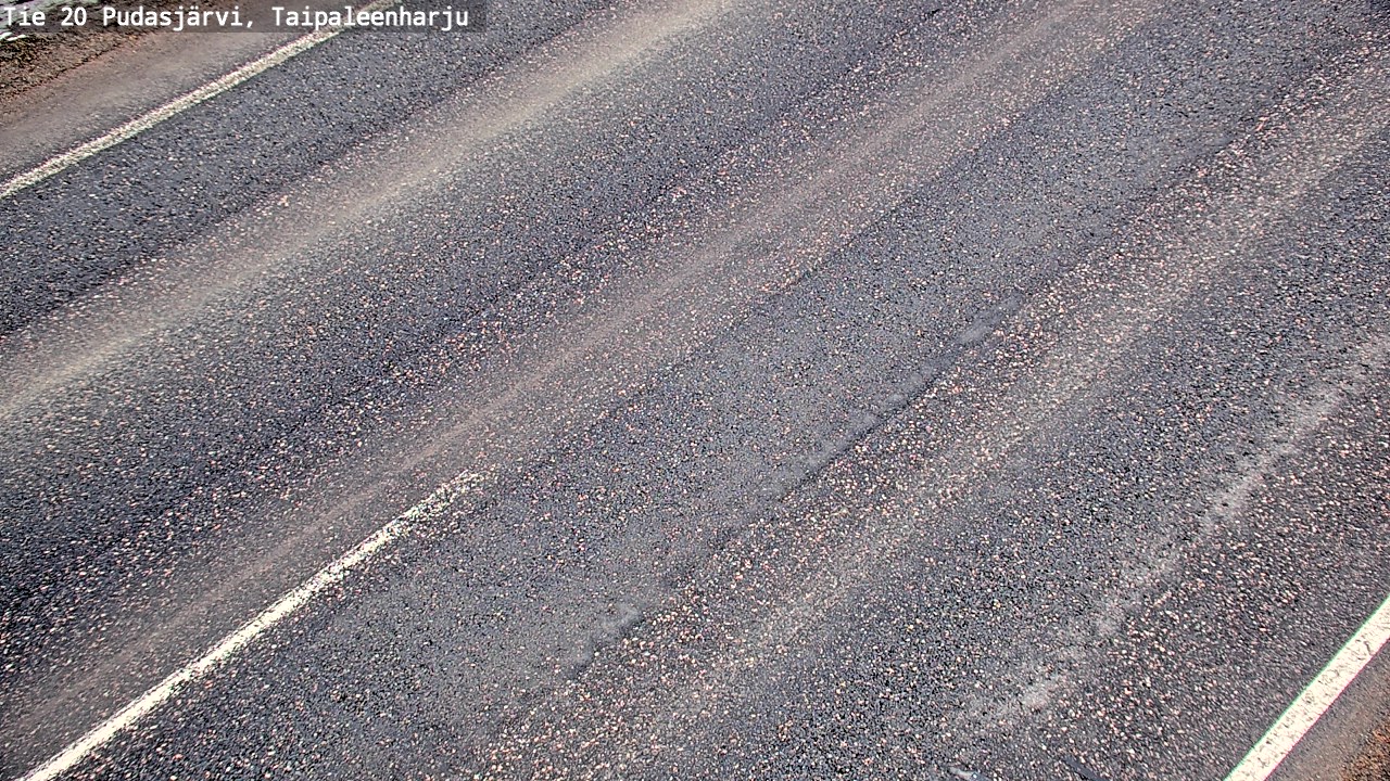 Weather Camera Image Väg 20 Pudasjärvi, Taipaleenharju, Pudasjärvi, Pohjois-Pohjanmaa