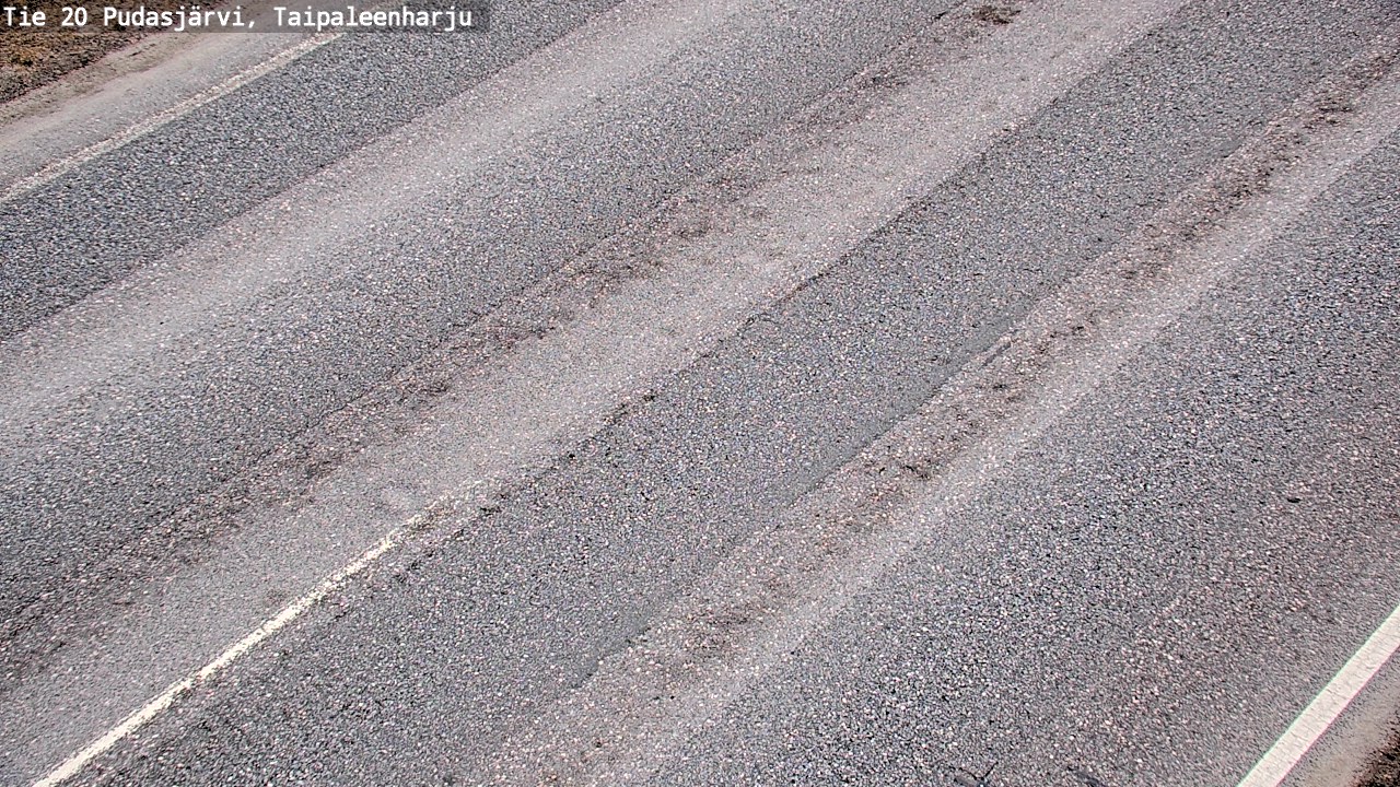 Weather Camera Image Väg 20 Pudasjärvi, Taipaleenharju, Pudasjärvi, Pohjois-Pohjanmaa
