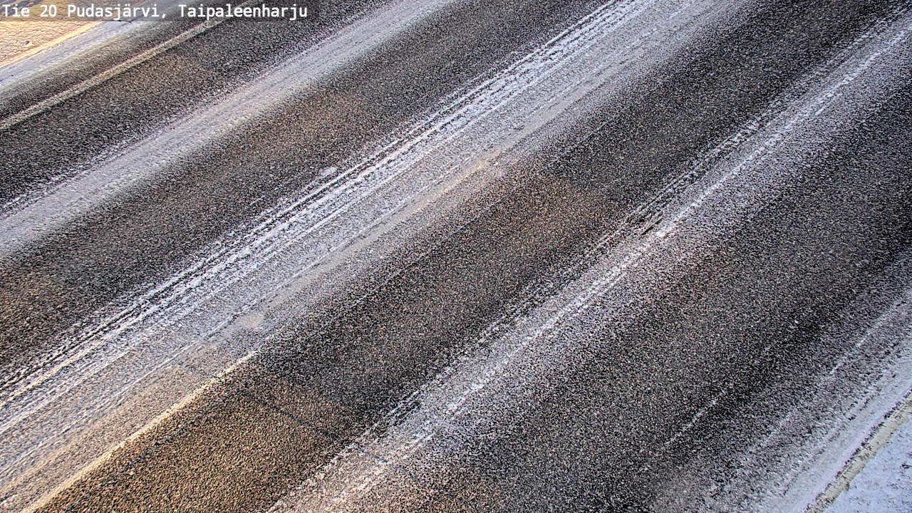Weather Camera Image Road 20 Pudasjärvi, Taipaleenharju, Pudasjärvi, Pohjois-Pohjanmaa