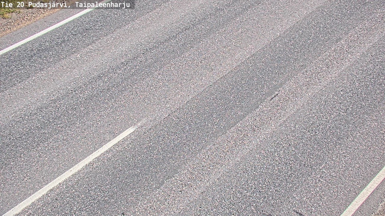 Weather Camera Image Road 20 Pudasjärvi, Taipaleenharju, Pudasjärvi, Pohjois-Pohjanmaa