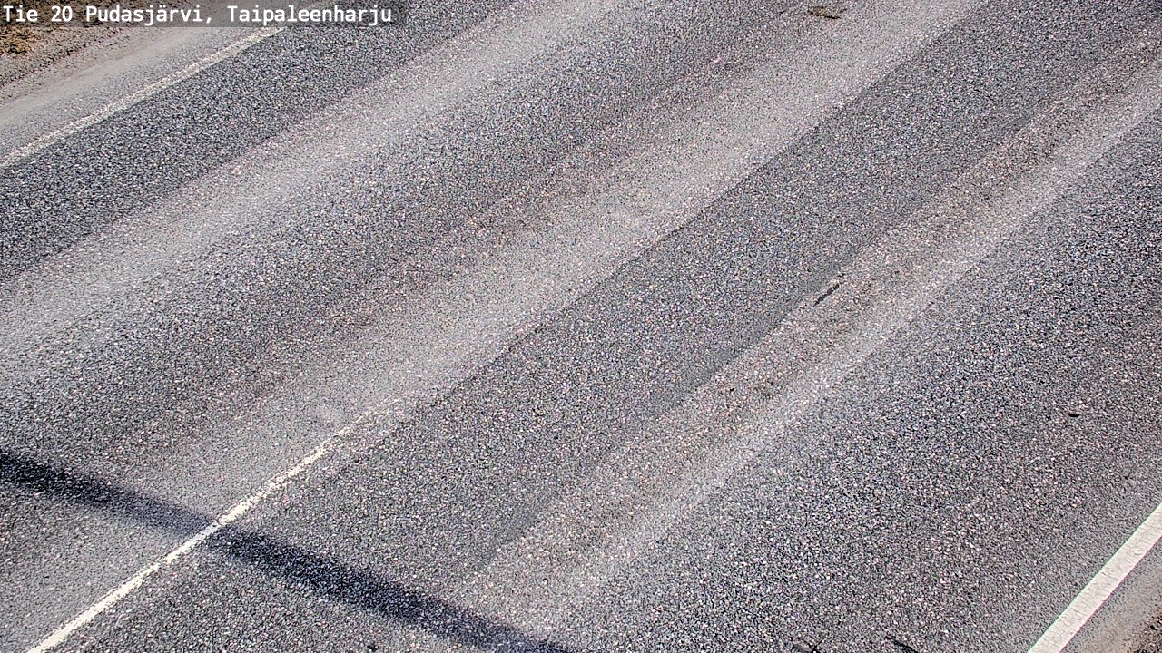 Weather Camera Image Road 20 Pudasjärvi, Taipaleenharju, Pudasjärvi, Pohjois-Pohjanmaa