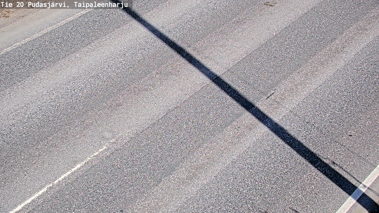 Weather Camera Image Road 20 Pudasjärvi, Taipaleenharju, Pudasjärvi, Pohjois-Pohjanmaa