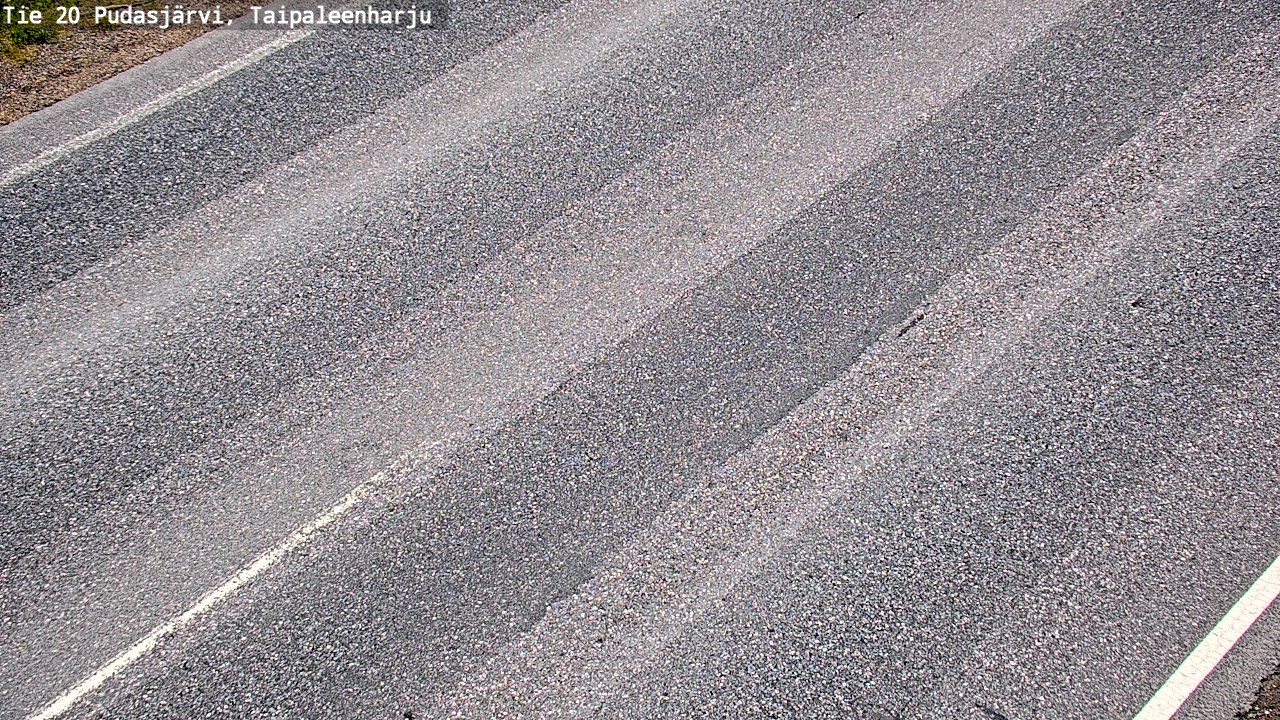 Weather Camera Image Väg 20 Pudasjärvi, Taipaleenharju, Pudasjärvi, Pohjois-Pohjanmaa