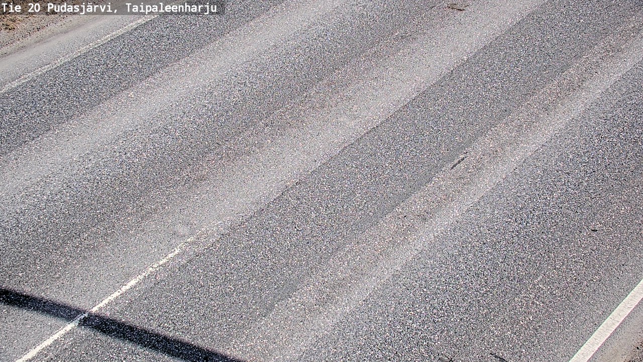 Weather Camera Image Road 20 Pudasjärvi, Taipaleenharju, Pudasjärvi, Pohjois-Pohjanmaa