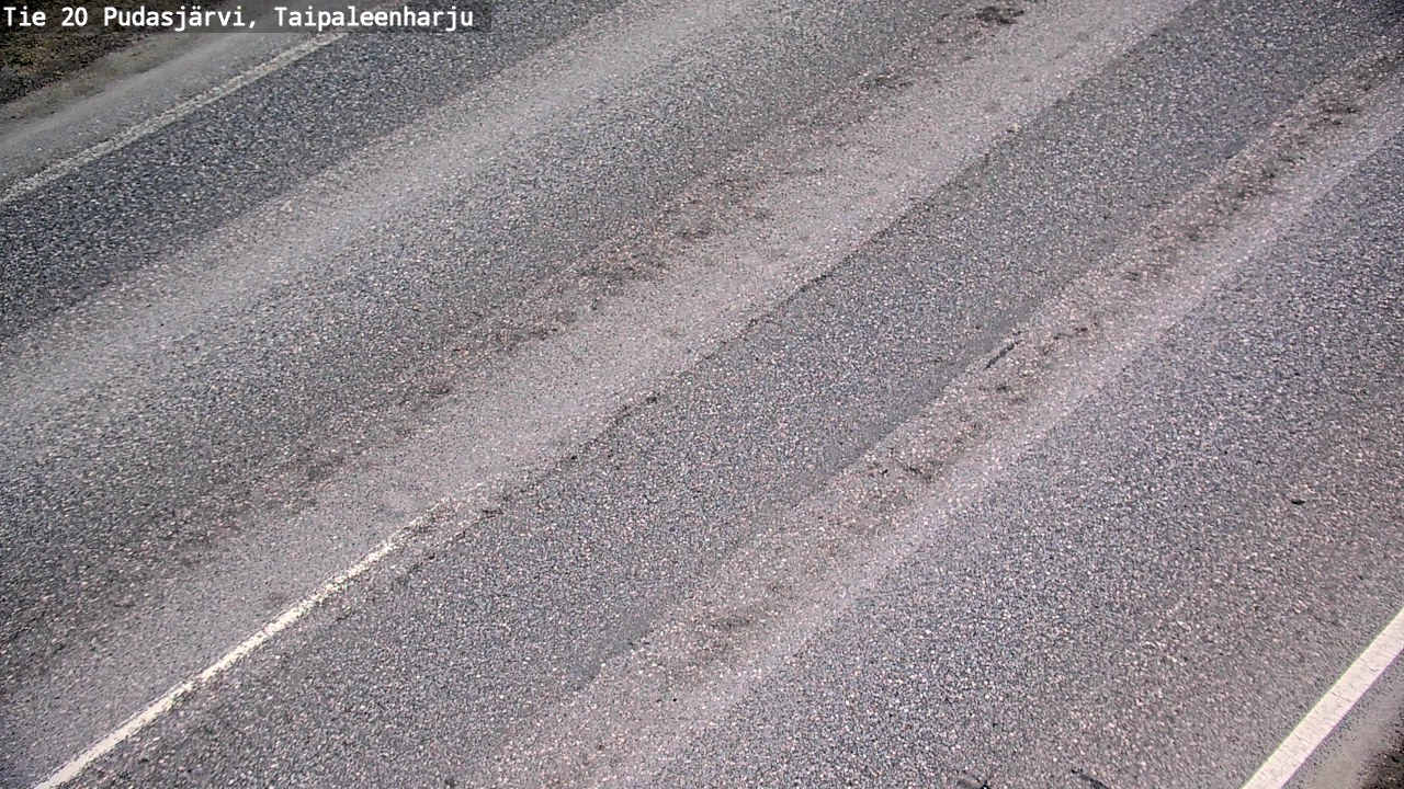 Weather Camera Image Road 20 Pudasjärvi, Taipaleenharju, Pudasjärvi, Pohjois-Pohjanmaa
