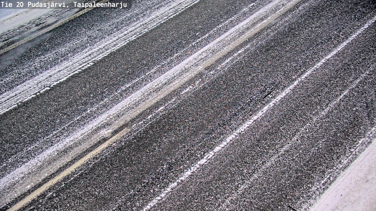 Weather Camera Image Väg 20 Pudasjärvi, Taipaleenharju, Pudasjärvi, Pohjois-Pohjanmaa