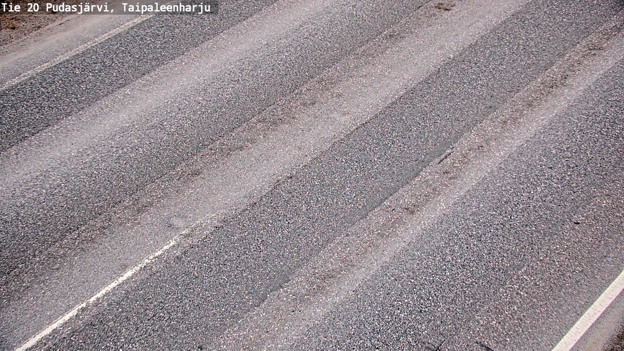 Weather Camera Image Road 20 Pudasjärvi, Taipaleenharju, Pudasjärvi, Pohjois-Pohjanmaa