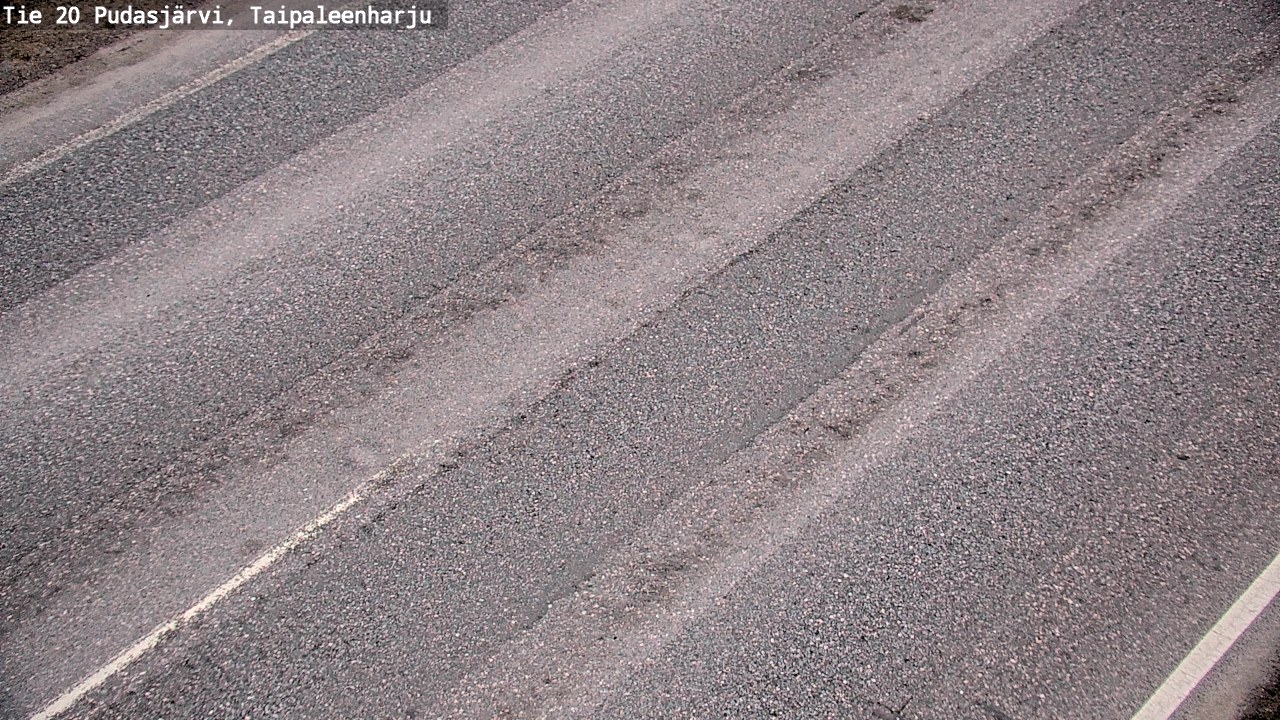 Weather Camera Image Road 20 Pudasjärvi, Taipaleenharju, Pudasjärvi, Pohjois-Pohjanmaa