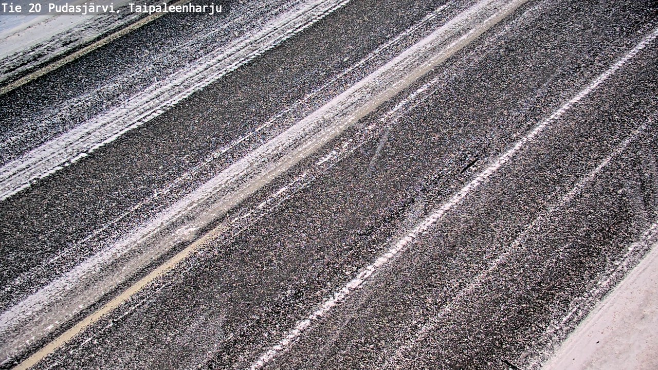 Weather Camera Image Väg 20 Pudasjärvi, Taipaleenharju, Pudasjärvi, Pohjois-Pohjanmaa