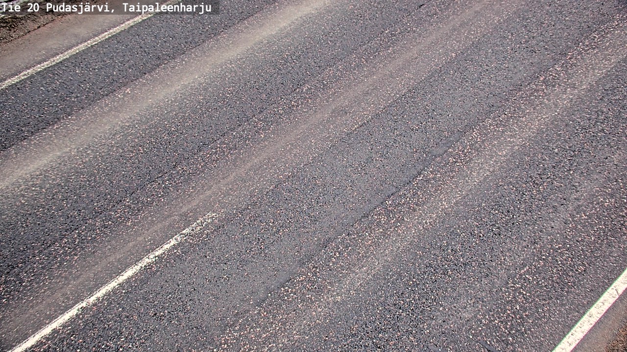 Weather Camera Image Road 20 Pudasjärvi, Taipaleenharju, Pudasjärvi, Pohjois-Pohjanmaa