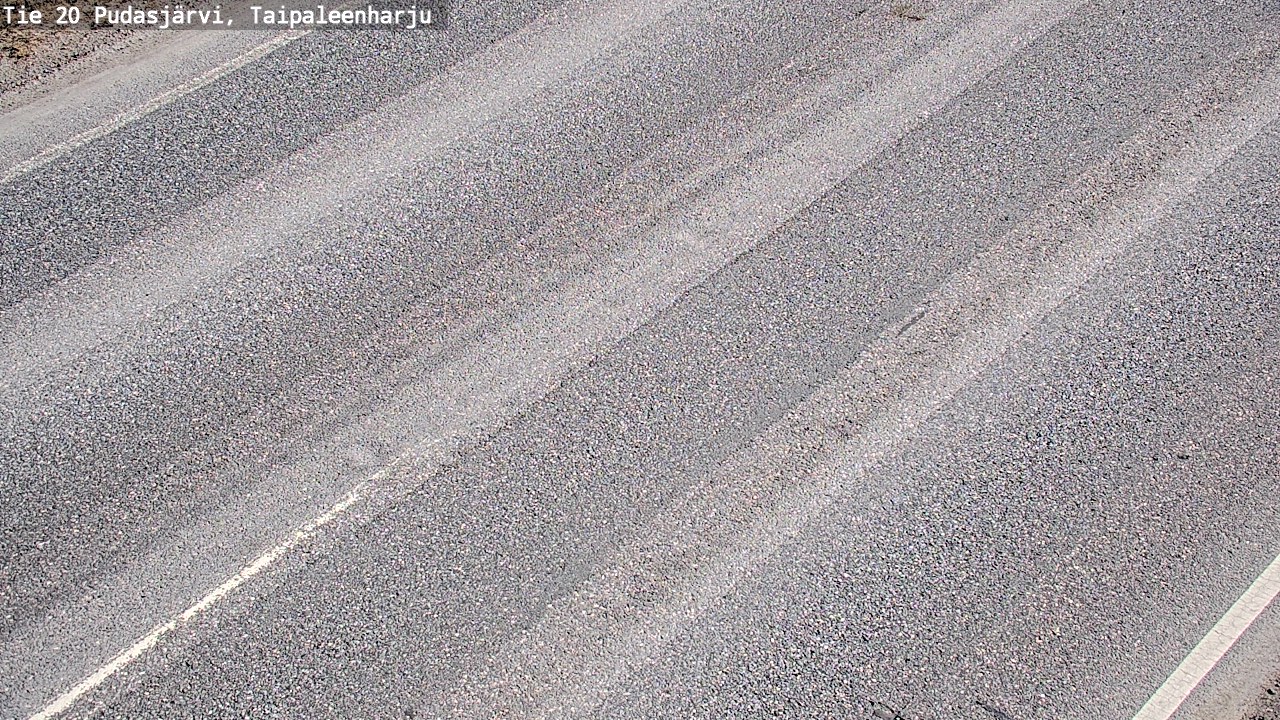Weather Camera Image Road 20 Pudasjärvi, Taipaleenharju, Pudasjärvi, Pohjois-Pohjanmaa