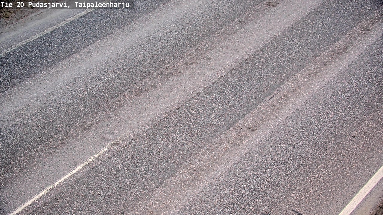 Weather Camera Image Road 20 Pudasjärvi, Taipaleenharju, Pudasjärvi, Pohjois-Pohjanmaa