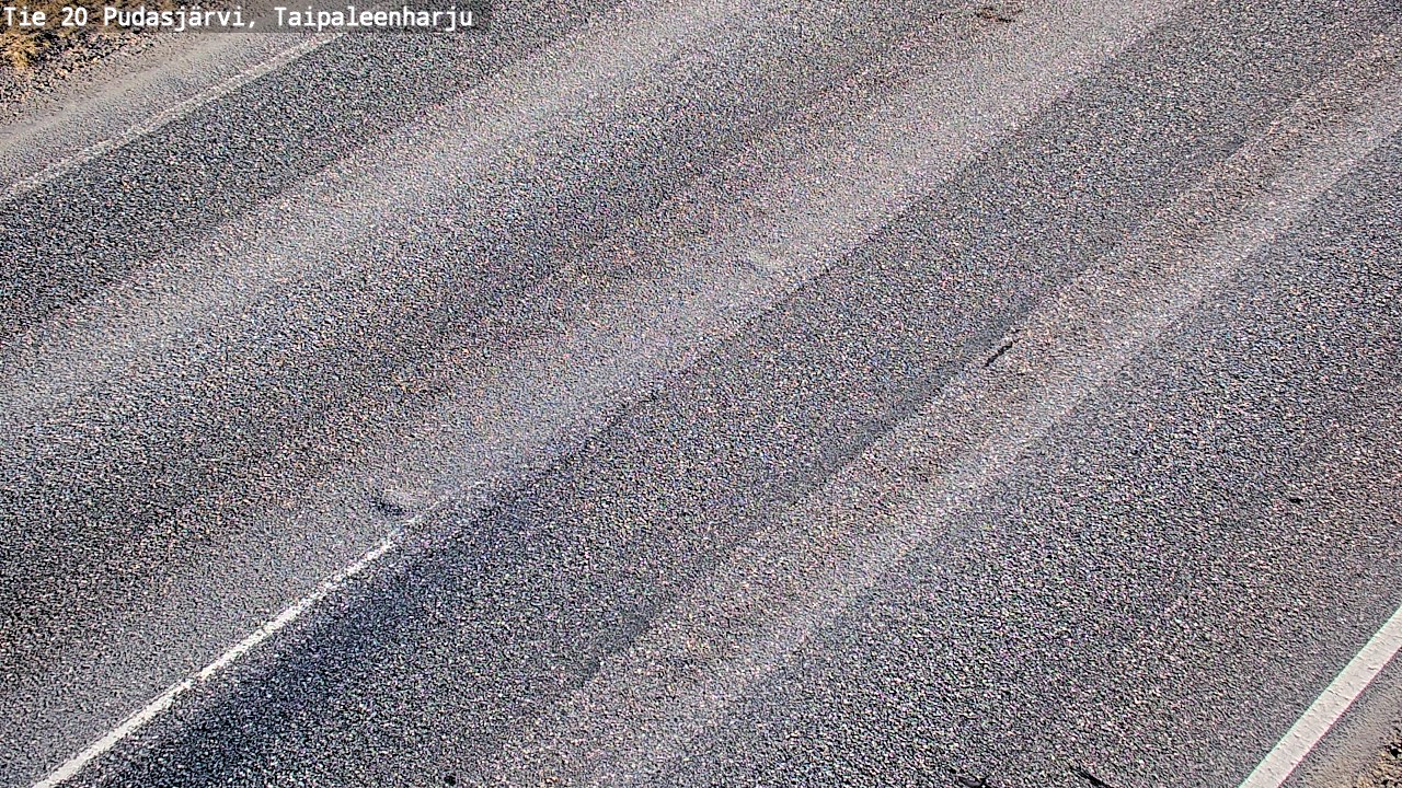 Weather Camera Image Road 20 Pudasjärvi, Taipaleenharju, Pudasjärvi, Pohjois-Pohjanmaa