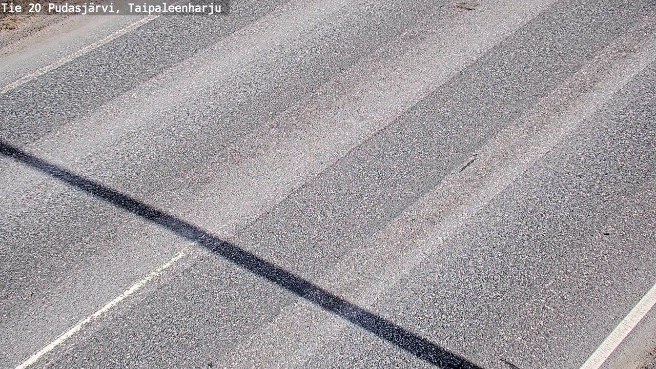 Weather Camera Image Road 20 Pudasjärvi, Taipaleenharju, Pudasjärvi, Pohjois-Pohjanmaa