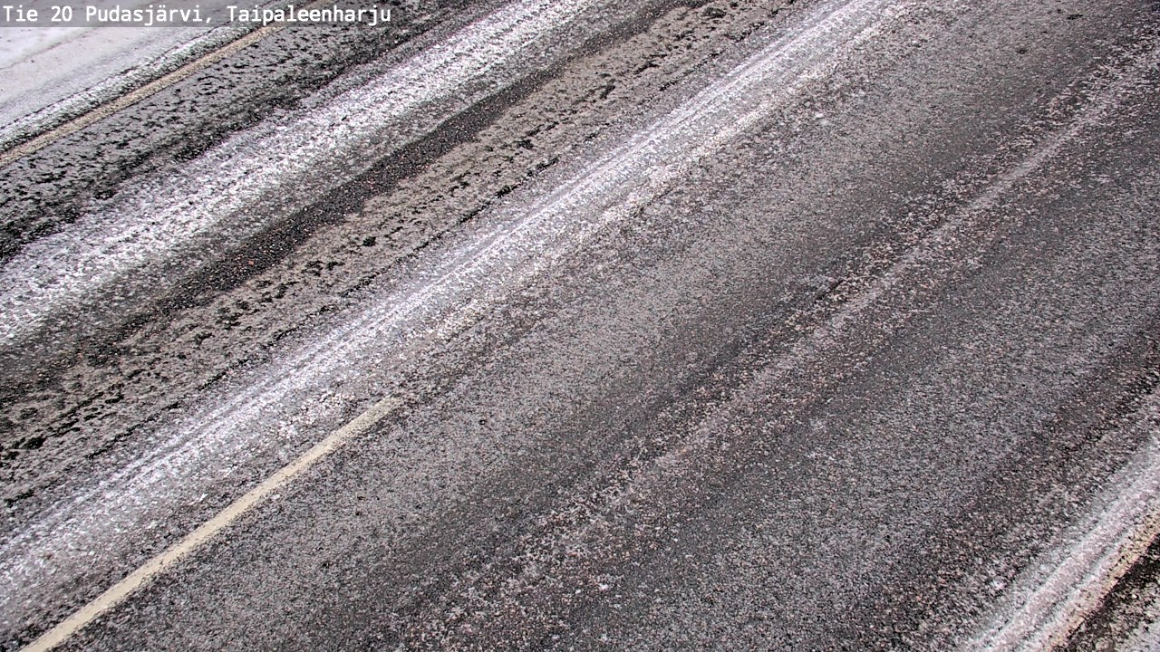 Weather Camera Image Väg 20 Pudasjärvi, Taipaleenharju, Pudasjärvi, Pohjois-Pohjanmaa