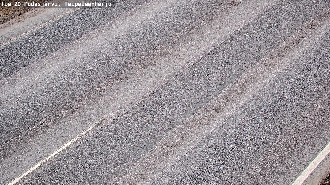 Weather Camera Image Väg 20 Pudasjärvi, Taipaleenharju, Pudasjärvi, Pohjois-Pohjanmaa