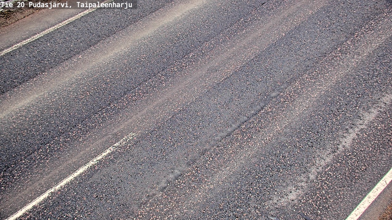 Weather Camera Image Road 20 Pudasjärvi, Taipaleenharju, Pudasjärvi, Pohjois-Pohjanmaa