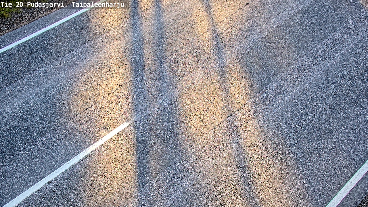 Weather Camera Image Road 20 Pudasjärvi, Taipaleenharju, Pudasjärvi, Pohjois-Pohjanmaa