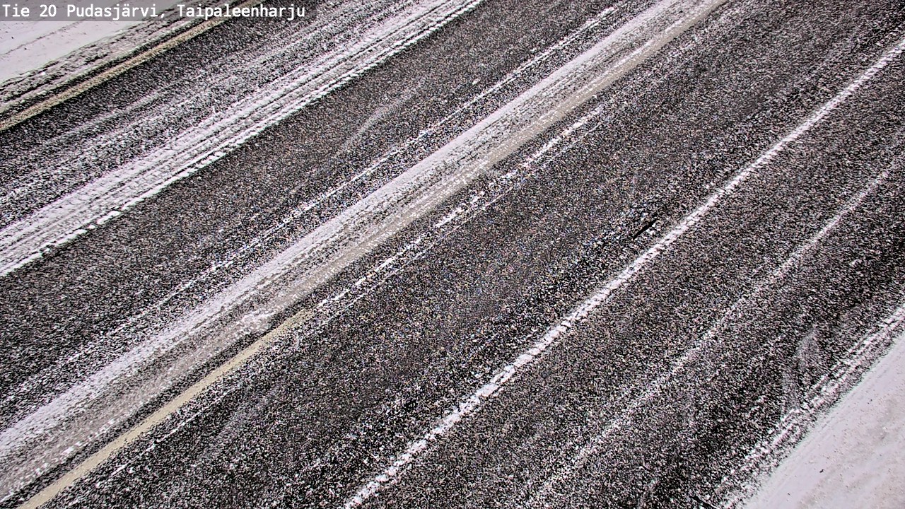 Weather Camera Image Väg 20 Pudasjärvi, Taipaleenharju, Pudasjärvi, Pohjois-Pohjanmaa