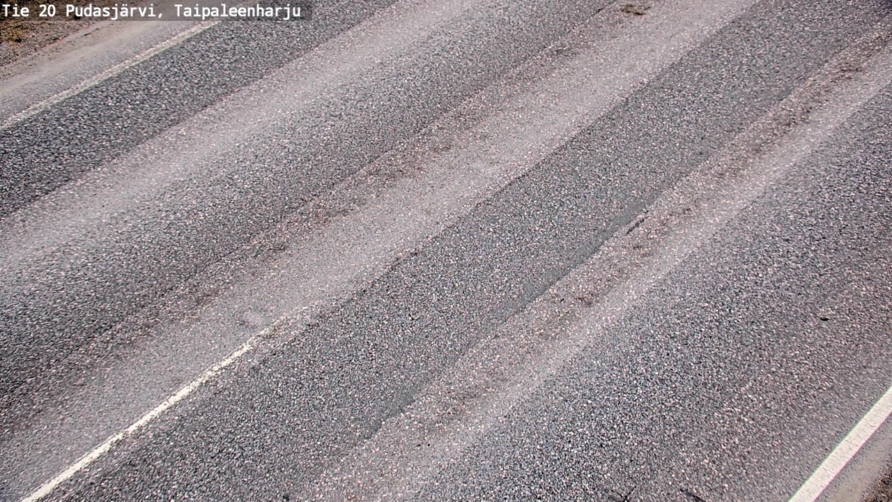 Weather Camera Image Road 20 Pudasjärvi, Taipaleenharju, Pudasjärvi, Pohjois-Pohjanmaa