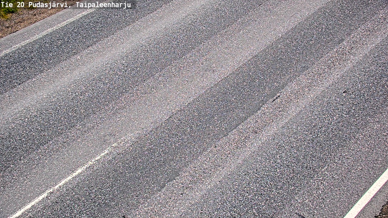 Weather Camera Image Road 20 Pudasjärvi, Taipaleenharju, Pudasjärvi, Pohjois-Pohjanmaa