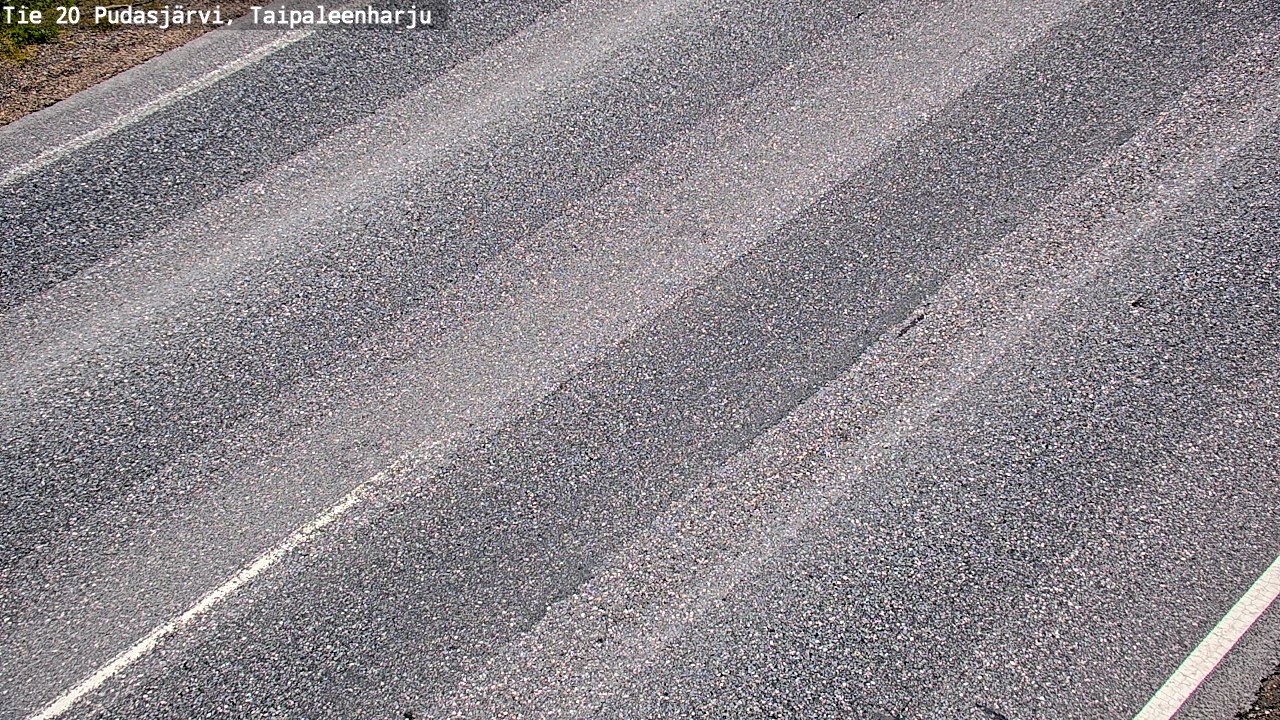 Weather Camera Image Road 20 Pudasjärvi, Taipaleenharju, Pudasjärvi, Pohjois-Pohjanmaa