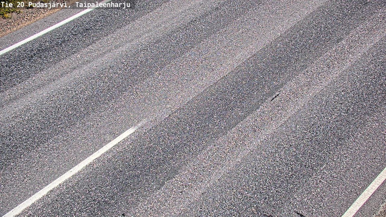 Weather Camera Image Road 20 Pudasjärvi, Taipaleenharju, Pudasjärvi, Pohjois-Pohjanmaa