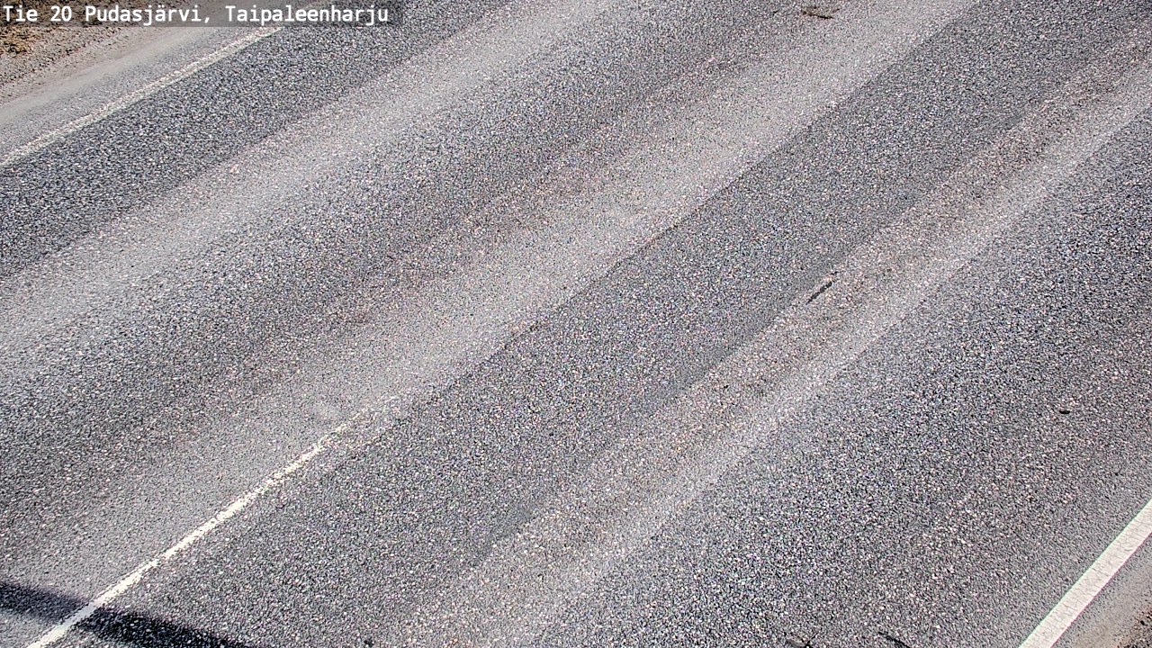 Weather Camera Image Road 20 Pudasjärvi, Taipaleenharju, Pudasjärvi, Pohjois-Pohjanmaa