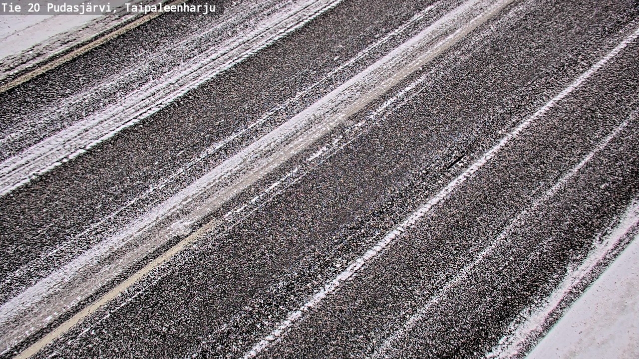Weather Camera Image Väg 20 Pudasjärvi, Taipaleenharju, Pudasjärvi, Pohjois-Pohjanmaa
