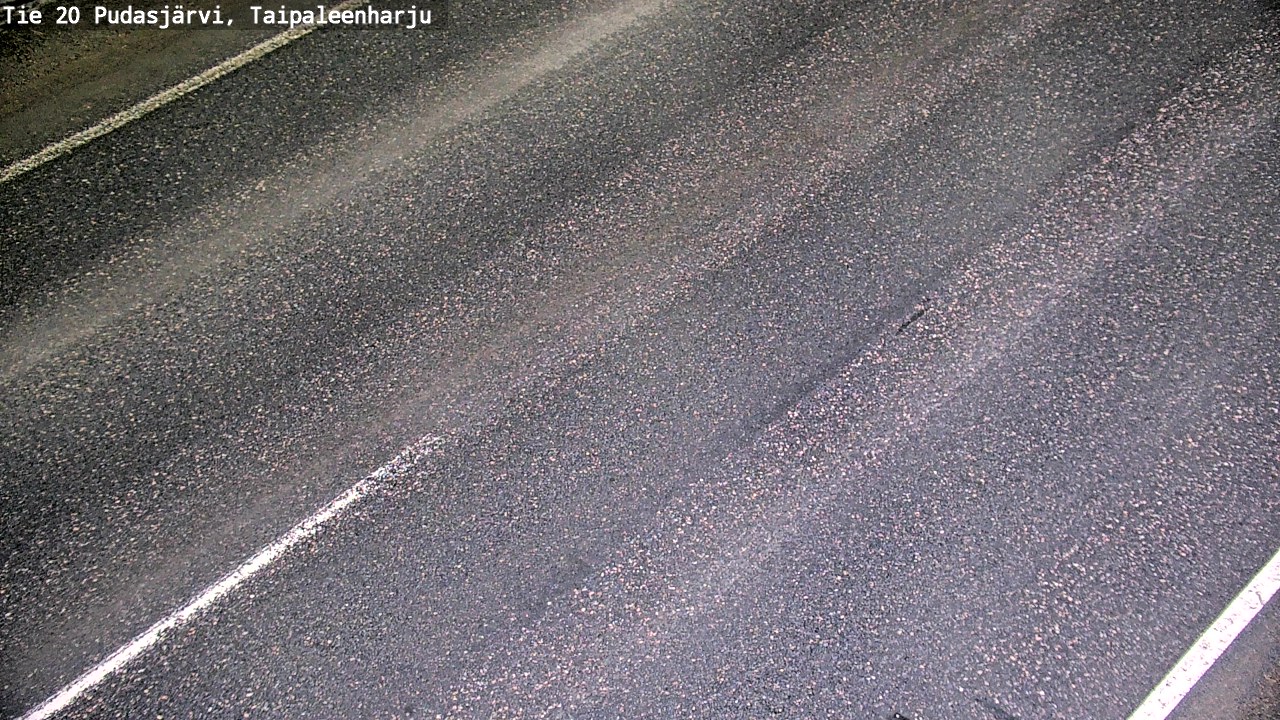 Weather Camera Image Road 20 Pudasjärvi, Taipaleenharju, Pudasjärvi, Pohjois-Pohjanmaa