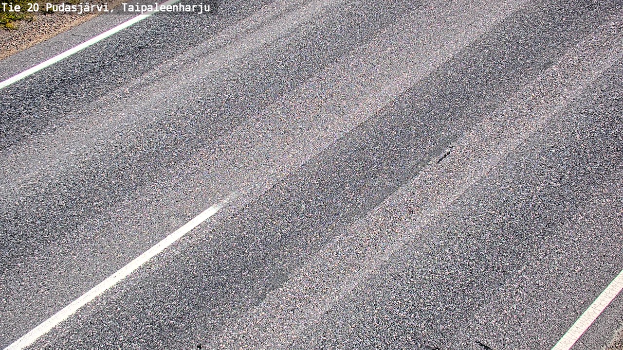 Weather Camera Image Road 20 Pudasjärvi, Taipaleenharju, Pudasjärvi, Pohjois-Pohjanmaa
