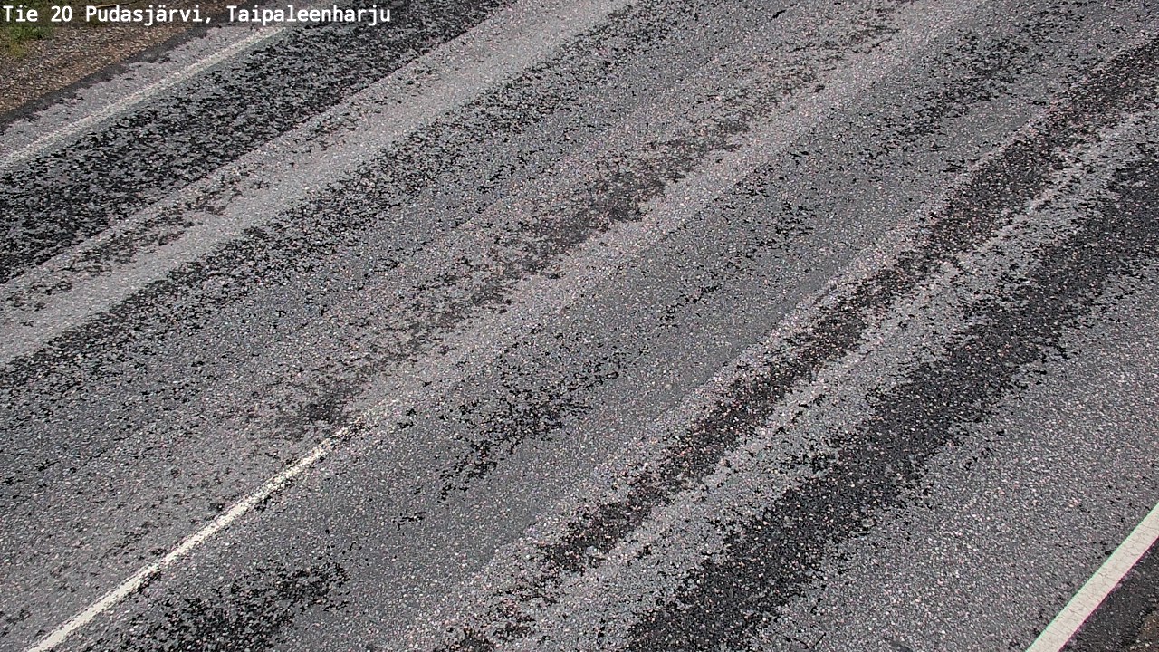 Weather Camera Image Road 20 Pudasjärvi, Taipaleenharju, Pudasjärvi, Pohjois-Pohjanmaa