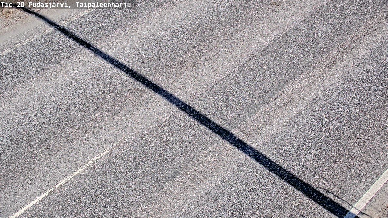 Weather Camera Image Road 20 Pudasjärvi, Taipaleenharju, Pudasjärvi, Pohjois-Pohjanmaa