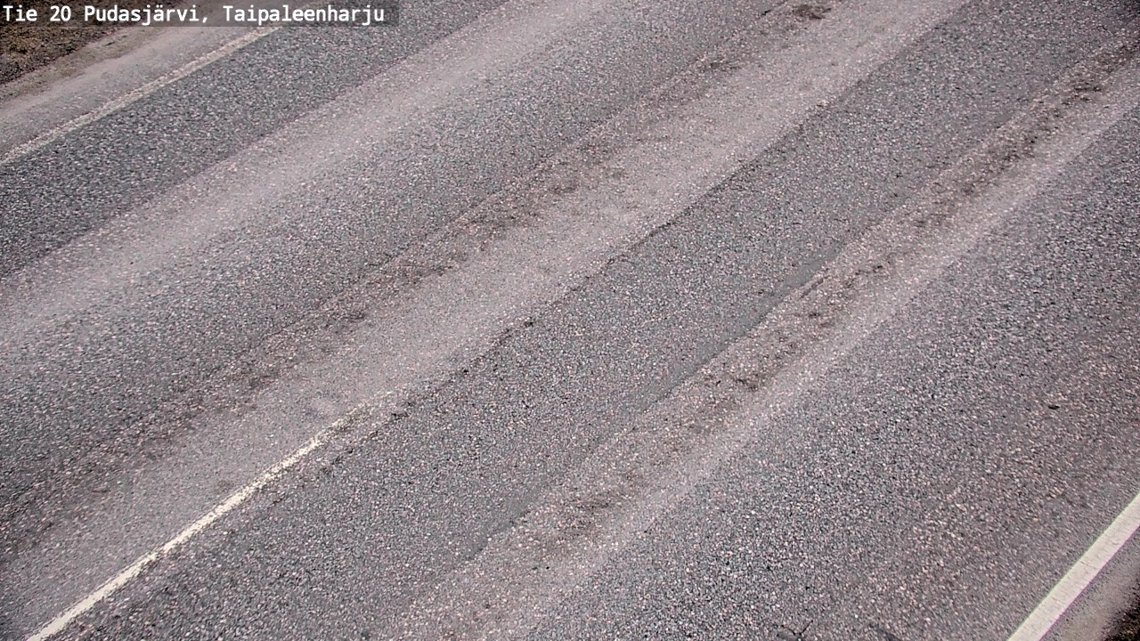 Weather Camera Image Road 20 Pudasjärvi, Taipaleenharju, Pudasjärvi, Pohjois-Pohjanmaa