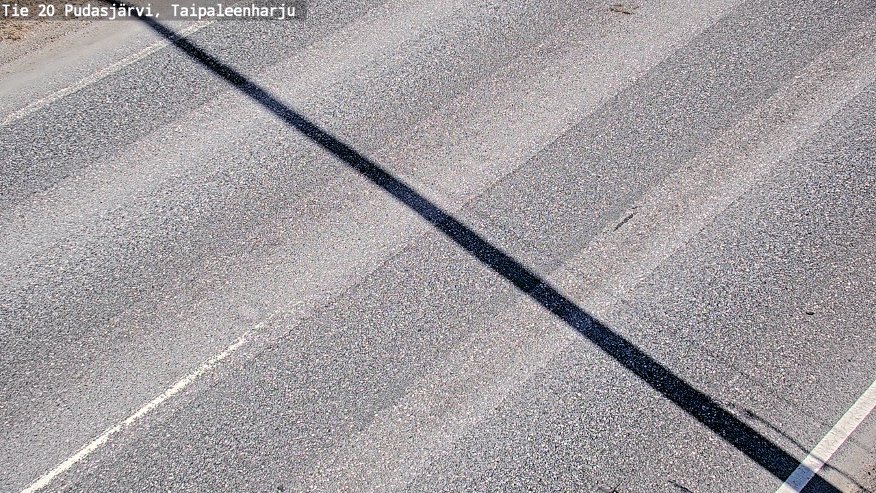Weather Camera Image Road 20 Pudasjärvi, Taipaleenharju, Pudasjärvi, Pohjois-Pohjanmaa