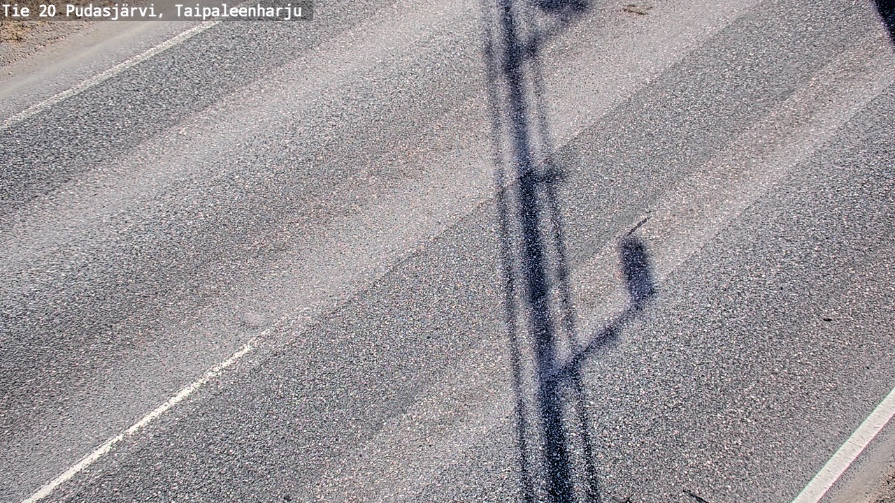 Weather Camera Image Road 20 Pudasjärvi, Taipaleenharju, Pudasjärvi, Pohjois-Pohjanmaa