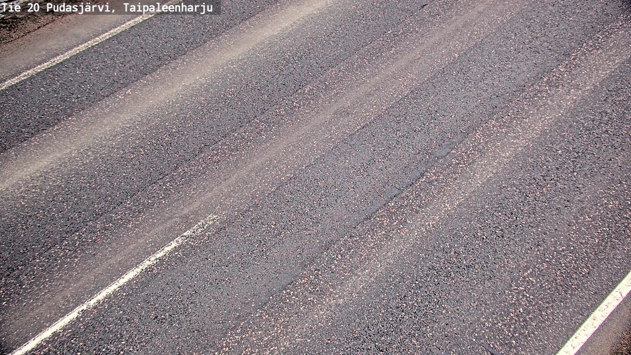 Weather Camera Image Väg 20 Pudasjärvi, Taipaleenharju, Pudasjärvi, Pohjois-Pohjanmaa